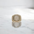 10K YG Fashion Cubic Rings / 8.62gr / Sz 11 / White Zircons