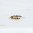 14K YG Snake Rings / 5gr / Sz 9 / White Zircons
