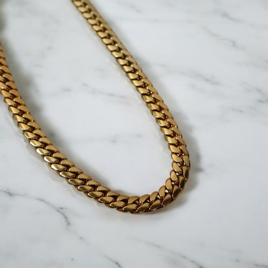 10K YG Cuban Links Chain / 66.32gr / 8.3mm / 15in / Ct Dia