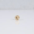 18K YG Letter L Mate Bordered Circle Ironwork / 0.37gr / 8mm /