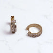 14K Yellow Gold Diamon Luxury Hoop Earrings 0.97Ct / 3.7gr