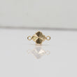 18K YG Diamond Cut Clover Ironwork / 0.37gr / 0.3in /