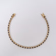 14K YG Diamond Tennis with Sapphire Bracelet / 7.15gr / 2.5mm / 7in / D-1.25Ct / S-1.52