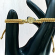 18K Yellow Gold Tejida Letter T Bracelet Adjustable / 0.42gr