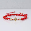 18K YG Clover Adjustable Bracelet Tejido / 1.21gr / 4mm / 3mm /