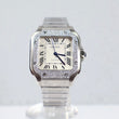 Cartier Santos White Face Lady - Diamond Bezel Watch / 36mm