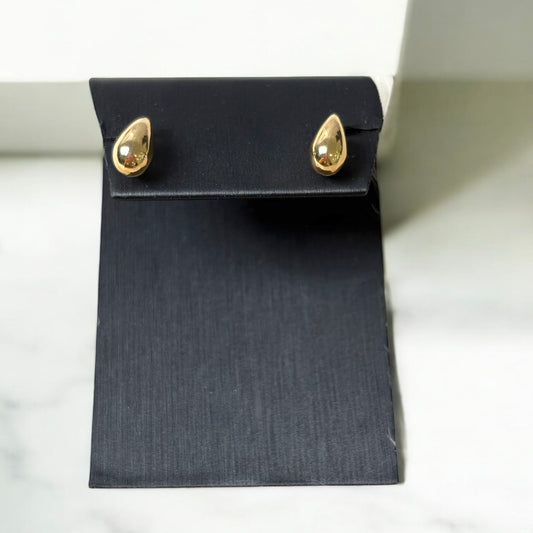 18K Yellow Gold Drop Stud Earrings / 0.9gr