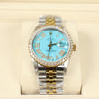 Rolex DateJust Tiffany Face Dia Dial Roman Numbers - Diamond Bezel Ref 16013 Watch / 36mm /