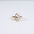 14K YG Lab Diamond Marquise Brilliant Engagement Ring / 5.15gr / Sz 6 3/4 / 1.50Ct Lab Dia / E / VS1