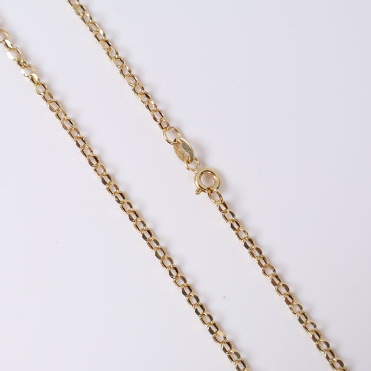 14K YG Roll-On Chain / 2.05gr / 2.6mm / 16in /