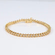 14K YG Diamond Luxury Bracelet / 13gr / 4.2mm / 7in / 1Ct Dia