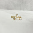 14K Yellow Gold Diamond Solitaire Round Stud Earrings 0.38Ct Dia / 0.75gr / 3mm