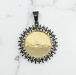 10K Yellow Gold Diamond Memorial Green Crosses Pendant 1.31Ct Dia / 16.56gr / 1.5 - 1.8in