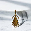 14K Yellow - White Gold Virgen Pendant With Zirconia / 7.1gr