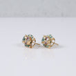 14K Yellow Gold Panther Stud Earrings / 6.5gr