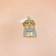 10K Yellow Gold Diamond Jesus Face Big Pendant / 2.25Ct Dia / 19gr