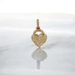 10K YG Diamond Heart Pendant / 2.2gr / 0.8in / 0.4Wt Dia