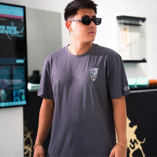 Heart / Panther Dark Grey T-Shirt