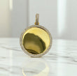 10K Yellow Gold Diamond Memorial Pendant 1.9Ct Dia / 7.65gr / 2-1.5in