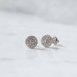 10K WG Reverse Diamond Luxury Stud Earrings / 2.76gr / 9mm / 1.29 Wt Dia