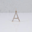 14K YG Lab Diamond Letter A Pendant / 1.31gr / 1in / 0.60 CTTW Lab VS / E-F