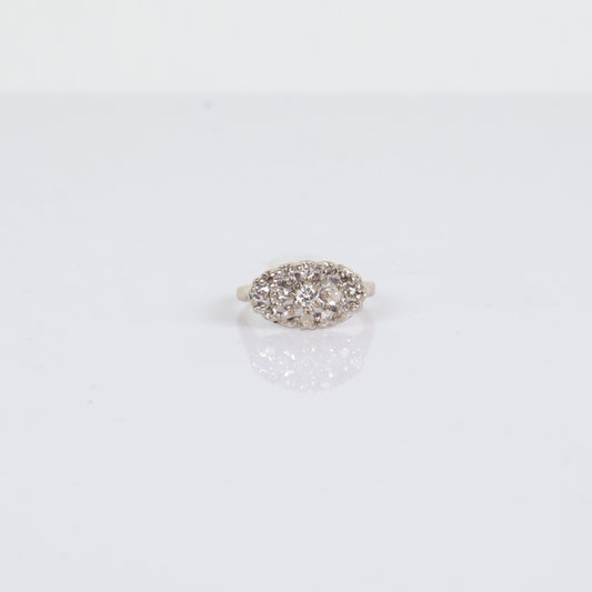 Little Hearts Ring 14K Yellow Gold With Zirconia / 2.5gr / Size 7