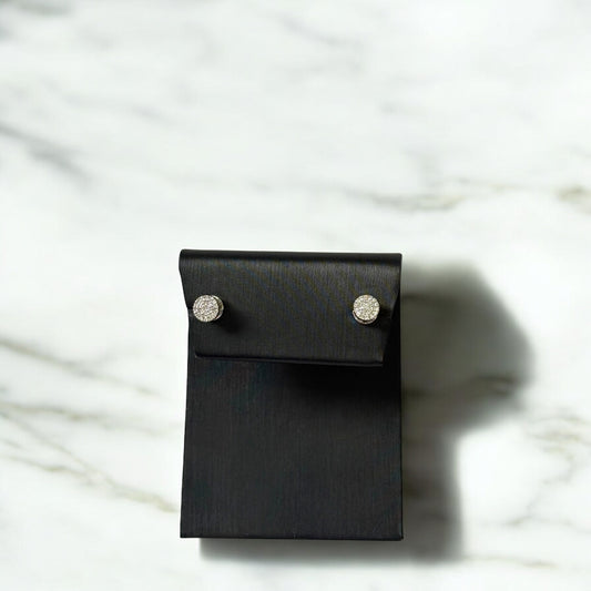 10K Yellow Gold Diamond Luxury Stud Earrings Ct Dia / 1.3gr