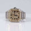 Cartier Santos Bustdown 2 Tone Yellow Roman Numbers Watch / 40mm