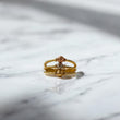 18K Yellow Gold Luxury Balls Diamond Cut Ring / 2.8gr / Size 7