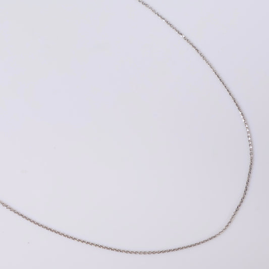 14K White Gold Minicuban Chain / 1gr / 0.7mm / 18in