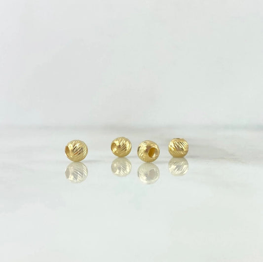 18K YG Diamond Cut Ball Accessory / 0.17gr / 5mm /