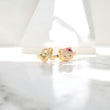10K YG Diamond HK - Letter A Rings / 2.49gr / Sz 7 / 0.14Wt Dia