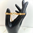 18K Yellow Gold Tejido David'S Star Bracelet Adjustable / 1.15gr