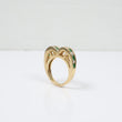 14K YG Mouse Rings / 7.6gr / Sz 7 / D-0.63Ct / E-0.90