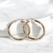 10K YG Fashion Hoop Earrings / 3.8gr / 1.5in /