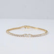 14K YG Lab Diamond Tennis Bracelet / 6gr / 2.1mm / 7in / 3.13Ct Lab Dia