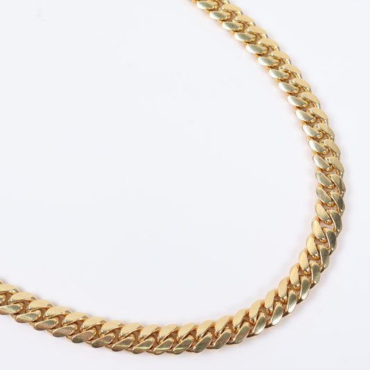 10K YG Cuban Links Chain / 123.3gr / 8.4mm / 24in /