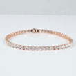 14K RG Lab Diamond Tennis Bracelet / 8.3gr / 4mm / 8in / 11.83Ct Lab Dia