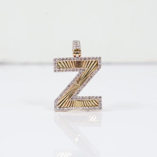 10K YG Diamond Letter Z Pendant / 2.77gr / 0.8in / D-0.60Ct