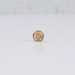 18K YG Letter D Textured Circle Ironwork / 0.2gr / 7mm /