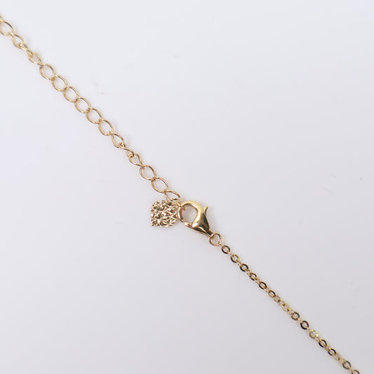 18K YG Tier Set Jewelry / 4.1gr / 1mm /18in /