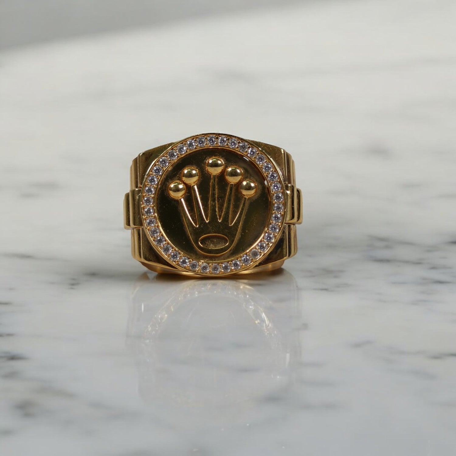 14K YG 10 Rx Type Rings / 15.5gr / Sz 9.5 /