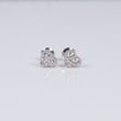 14K WG Lab Diamond Heart Stud Earrings / 1.86gr / 8mm / 1 CTTW Lab VS / E-F