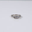 14K WG Diamond Square Luxury Engagement Ring / 3.6gr / Sz 5 / Ct Dia