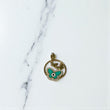 14K Yellow Gold Butterflies Pendant With Zircons / 1.5gr / 0.8in