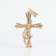 Jesus Cross Pendant 14K Yellow Gold With Zirconia / 11.9gr