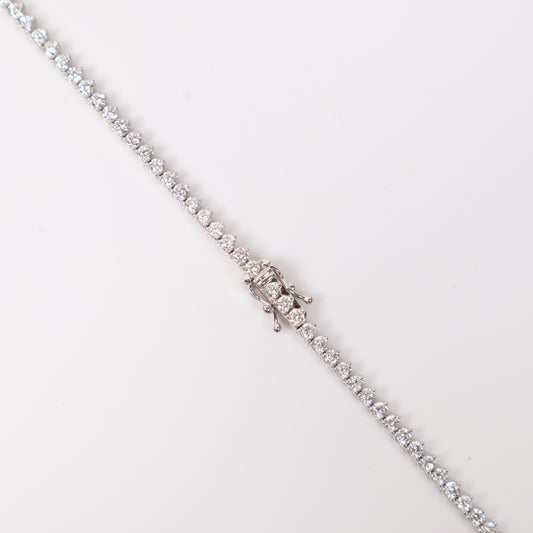 14K WG Lab Diamond Luxury Round Chain / 17.68gr / 3mm / 17in / CVD-10.45Ct