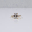 14K YG Lab Diamond Emerald Cut With Certificate Engagement Ring / 2.82gr / Sz 7 / 2.15 CTTW Lab VS / E-F