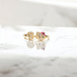 10K YG Diamond HK - Letter B Rings / 2.43gr / Sz 7 / 0.13Wt Dia