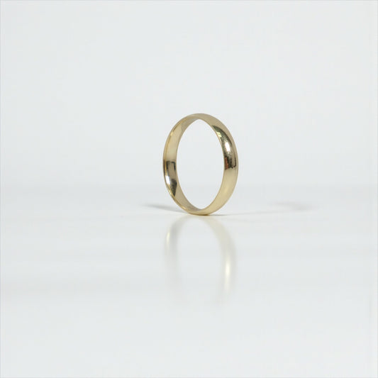 14K YG Band Engagement Ring / 1.2gr / Sz 5 / 3mm /